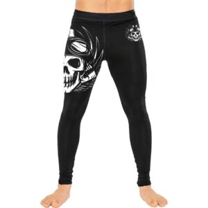 CHOO Men’s Motorcycle Skull Dry Cool Jiu Jitsu Spats Sublimated Graphics Cycling Arts Pants,M