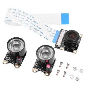 EBTOOLS Camera Module for, 500 Million Pixels Wide Angle Fisheye Lens with Fill Light, Compatible with 3/2/B