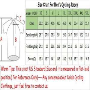 Uriah Men's Cycling Jersey Short Sleeve Reflective with Rear Zippered Bag Skull Bike Size XL