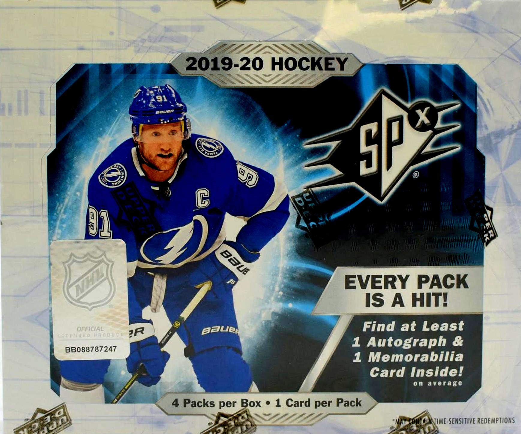 2019/20 Upper Deck SPx NHL Hockey box (4 cards)