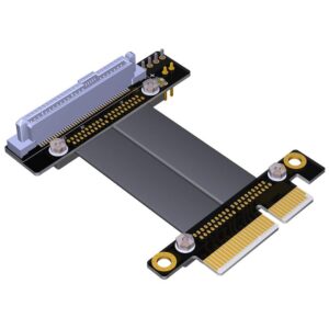 ADT-LINK Riser U.2 Interface U2 to PCI-E 3.0 x4 SFF-8639 NVMe Solid State Transfer Extension Data Gen3.0 Cable 4 PCIe 4X for U.2 NVME SSD