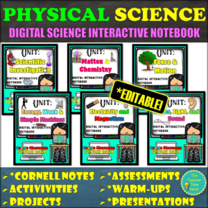 physical science interactive notebook- digital and printable
