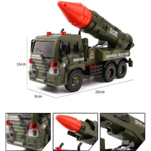 PowerTRC Friction Powered Military Missile Launcher Truck with Lights and Sound