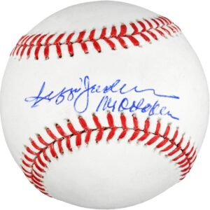 rawlings reggie jackson new york yankees autographed baseball "mr. october" inscription - autographed baseballs