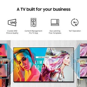 Samsung 43-Inch BE43T-H Pro TV | Commercial | Easy Digital Signage Software | 4K | HDMI | USB | Tuner | Speakers | 250 nits, Black