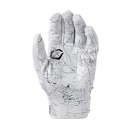 Evoshield Stunt Padded Football Receivers Gloves - White, Extra Large