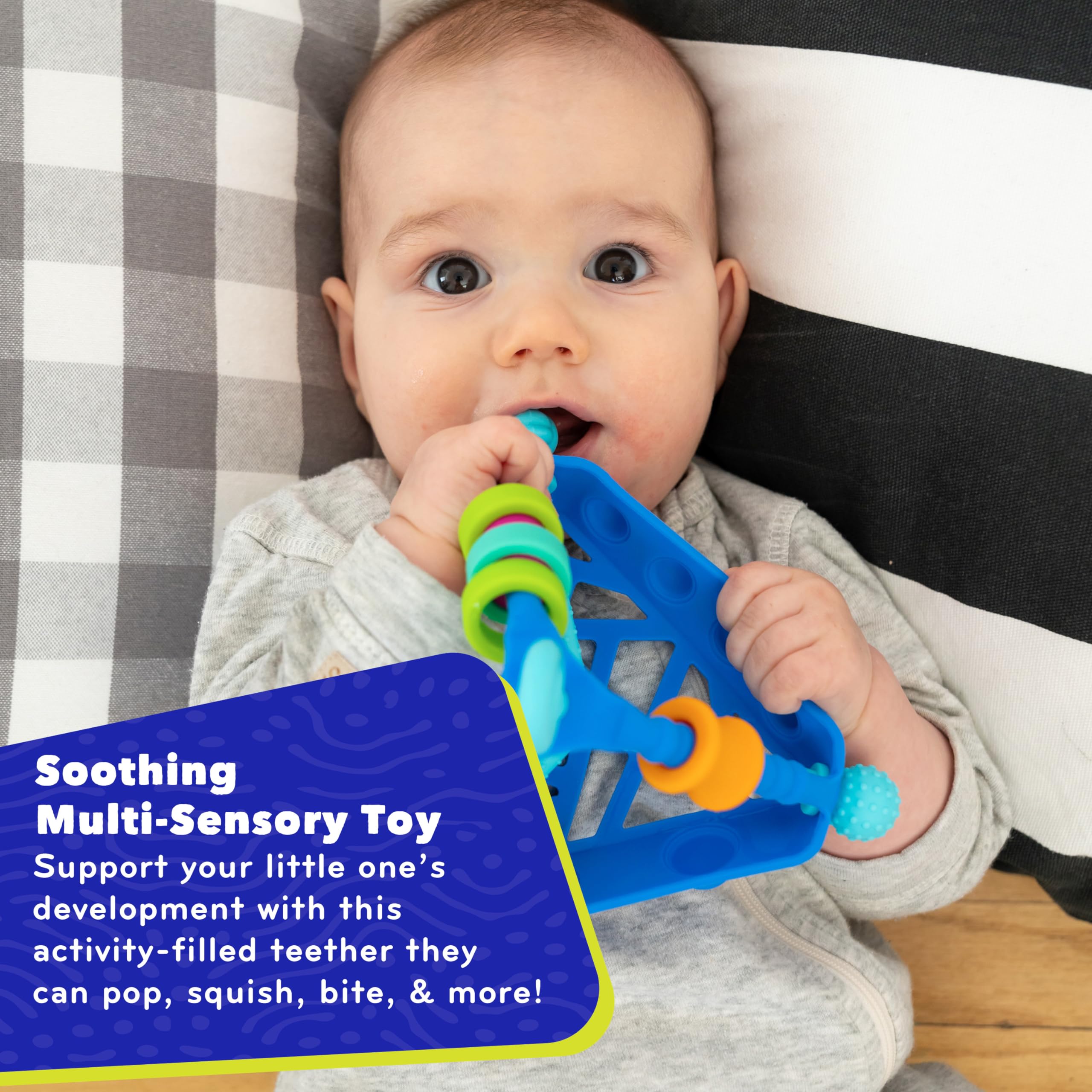 MOBI WIGLOO Baby Sensory Toys from Infants to Toddlers - Baby Toys for Hand Eye Coordination and Developmental Brain Function - Food Grade Silicone - 6 Month Old Baby Toys - Teething Toy