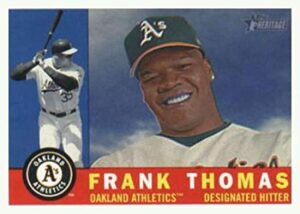 2009 topps heritage #454 frank thomas/frank thomas oakland athletics mlb baseball card (sp - short print) nm-mt