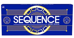 sequence luxury edition - stunning set with deluxe, cushioned, roll-flat game mat - amazon exclusive by goliath , blue, 2-12 players