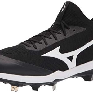 Mizuno Mens Cleat Baseball Shoe, Black/White, 13 US