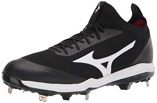 Mizuno Mens Cleat Baseball Shoe, Black/White, 13 US