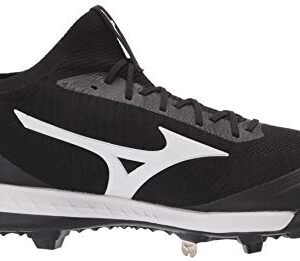 Mizuno Mens Cleat Baseball Shoe, Black/White, 13 US