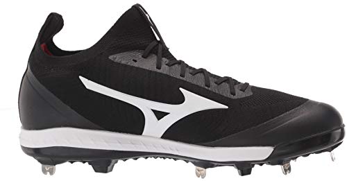 Mizuno Mens Cleat Baseball Shoe, Black/White, 13 US