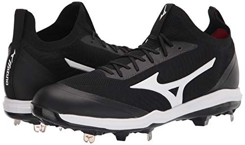 Mizuno Mens Cleat Baseball Shoe, Black/White, 13 US