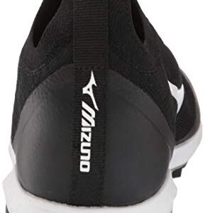 Mizuno Mens Cleat Baseball Shoe, Black/White, 13 US