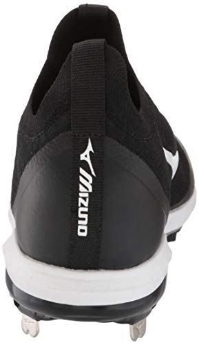 Mizuno Mens Cleat Baseball Shoe, Black/White, 13 US