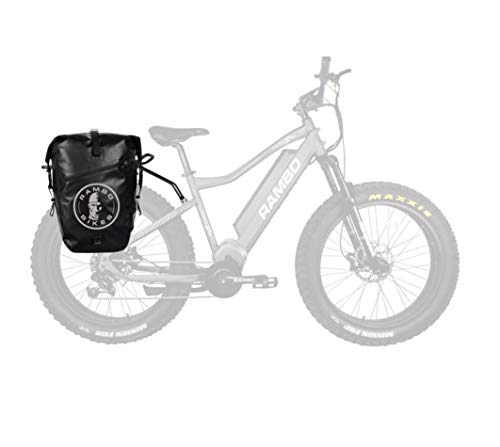 Rambo Bikes Waterproof Bag - 27L Capacity Pannier Bike Bag - Durable and Multifunctional Bike Storage Saddle Bag - Waterproof and Wear-Resistant Double Coated PVC - Secure and Easy Attach System