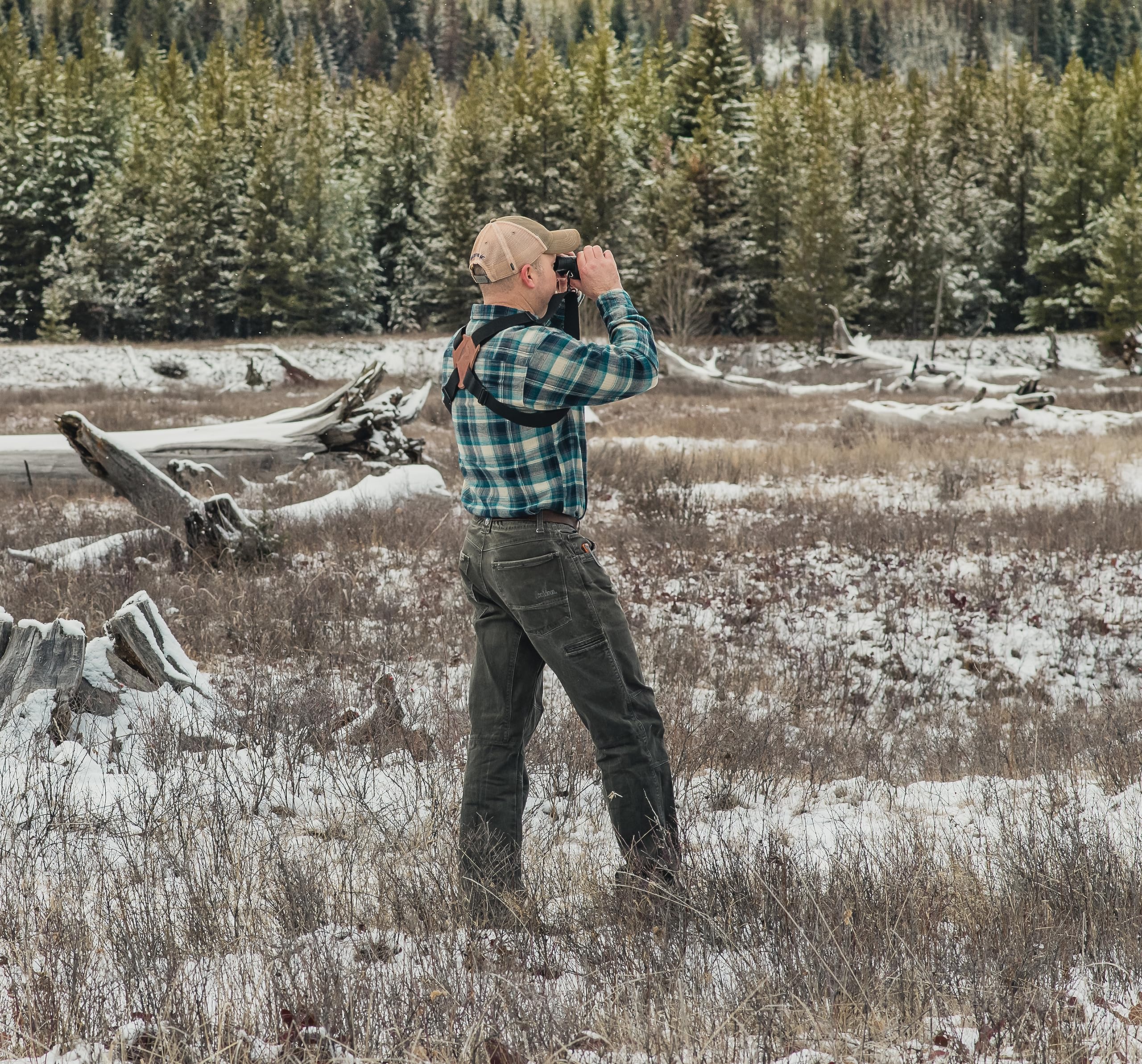 Nyack Exchange Stance Camera Strap- An Ergonomically Correct Extra Wide, Adjustable Camera Harness made for DSLR, Point and Shoot, Mirrorless Cameras and Binoculars, Made in the USA (Raven)