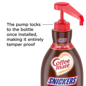 Nestle Coffee mate Coffee Creamer, Snickers, Concentrated Liquid Pump Bottle, Non Dairy, No Refrigeration, 50.7 Fl Oz (Pack of 2)