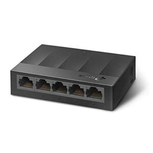 tp-link litewave 5 port gigabit ethernet switch | desktop ethernet splitter | plastic case | unshielded network switch | plug & play | fanless quiet | unmanaged (ls1005g)