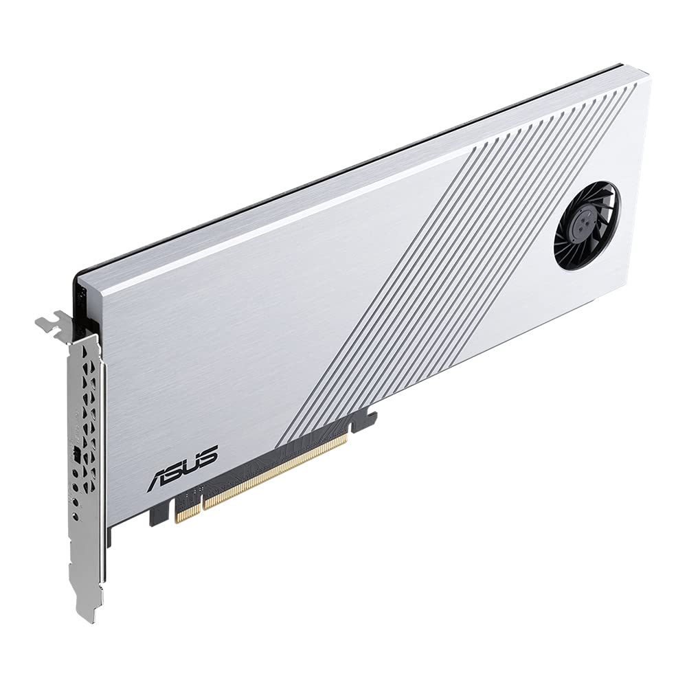 ASUS Hyper M.2 x16 Gen 4 (PCIe 4.0/3.0) Supports 4X M.2 NVMe Devices (2242/2260/2280/22110) Up to 256Gbps for AMD TRX40 / X570 PCIe 4.0 NVMe Raid and Intel® Platform