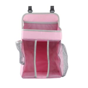 topbathy hanging diaper organizer baby hanging diaper stacker nursery bag for baby nursery crib storage (pink)