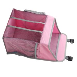 TOPBATHY Hanging Diaper Organizer Baby Hanging Diaper Stacker Nursery Bag for Baby Nursery Crib Storage (Pink)