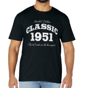 73 Year Old Vintage Classic Car 1951 73rd Birthday T-Shirt