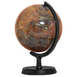 mapsoft explorer mars globe, 24cm/9.5", r-24, red planet, mars map, mars atlas, mars poster