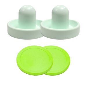 Dynamo Air Hockey Goalie Mallet Set & 2.5 Inch Green Pucks