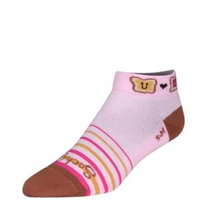sockguy classic 1 inch socks - pb & j - lpbj (pb & j - s/m)