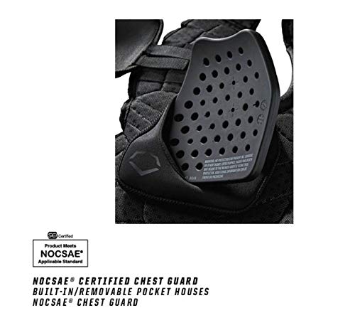 Evoshield Pro-Srz™ Chest Protector (W/ Nocsae Chest Guard) - Black, Intermediate [15"]