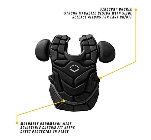 Evoshield Pro-Srz™ Chest Protector (W/ Nocsae Chest Guard) - Black, Intermediate [15"]