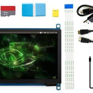 Jetson Nano Developer Accessories Kit for Small Powerful Computer AI Development Board with 7 inch IPS Touch HDMI Screen LCD Display Micro Card 64GB Camera Module @XYGStudy (AcceC)