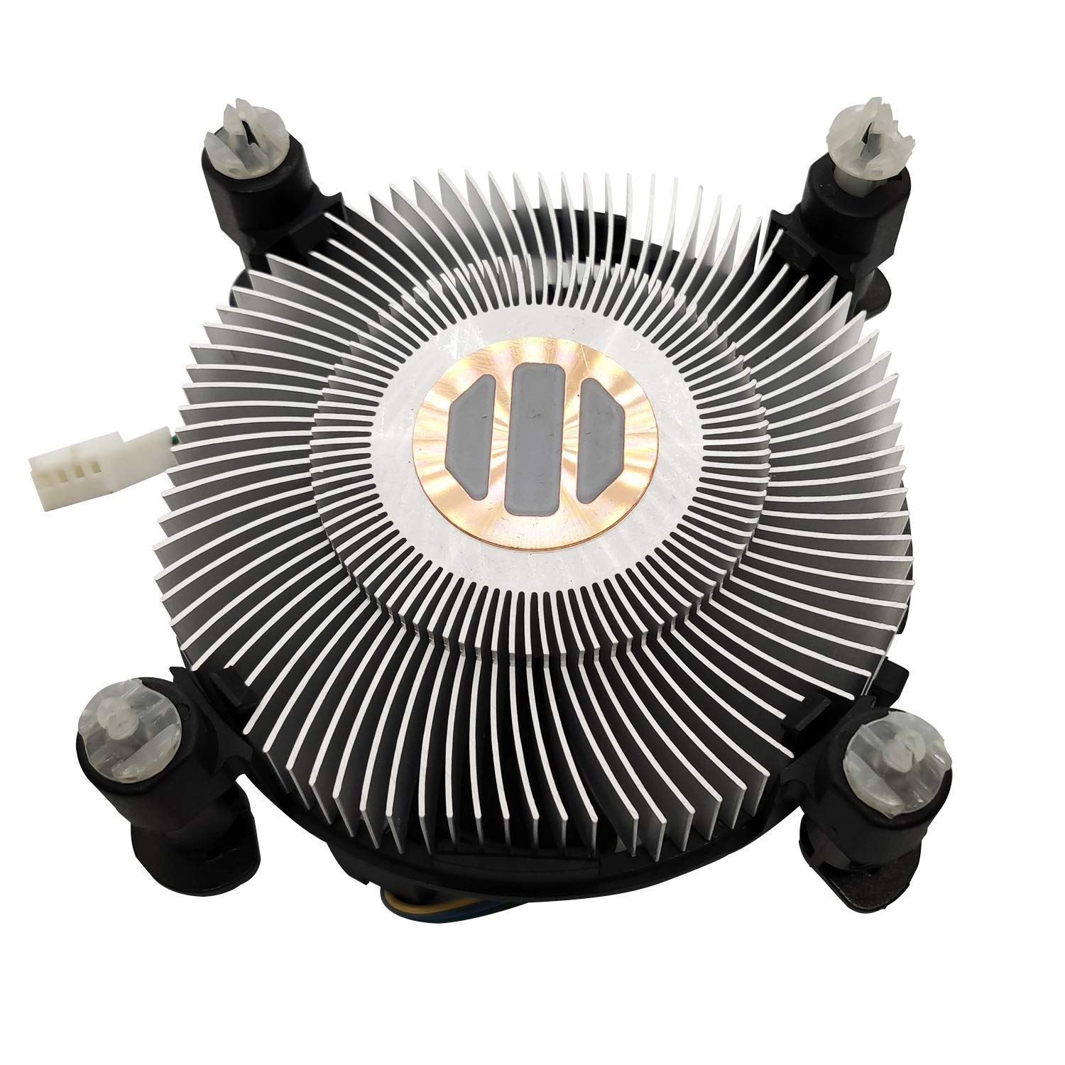 Lee_Store New CPU Cooling Fan with Copper core Heatsink for Intel LGA1150 LGA1151 LGA1155 LGA1156 Socket Celeron/Pentium/i3/i5/i7 Processors Series E97379-003 E97378-001 GXiVR8060A10 DC12V 0.60A 4-PIN