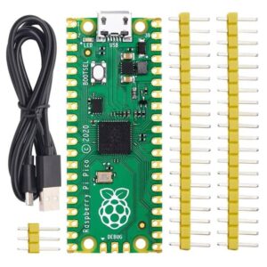 keyestudio raspberry pi pico basic starter kit with headers micro usb cable, pico rp2040 microcontroller, flexible 26 multifunction gpio pins, temperature sensor, programmable in c & micropython