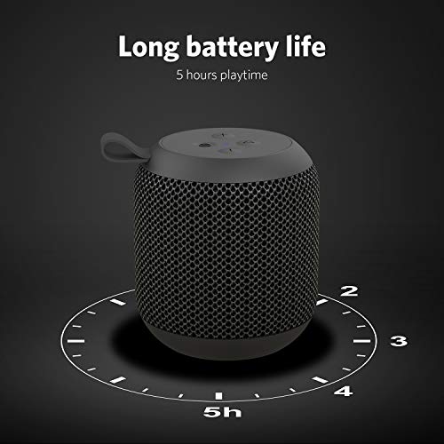 Fiodio IPX6 Waterproof Portable Speakers, Built-in Microphone, 360 HD Surround Sound Wireless Outdoor Mini Shower Travel Speaker with 5W Driver for Sports, Beach, Camping