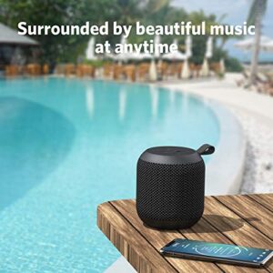 Fiodio IPX6 Waterproof Portable Speakers, Built-in Microphone, 360 HD Surround Sound Wireless Outdoor Mini Shower Travel Speaker with 5W Driver for Sports, Beach, Camping