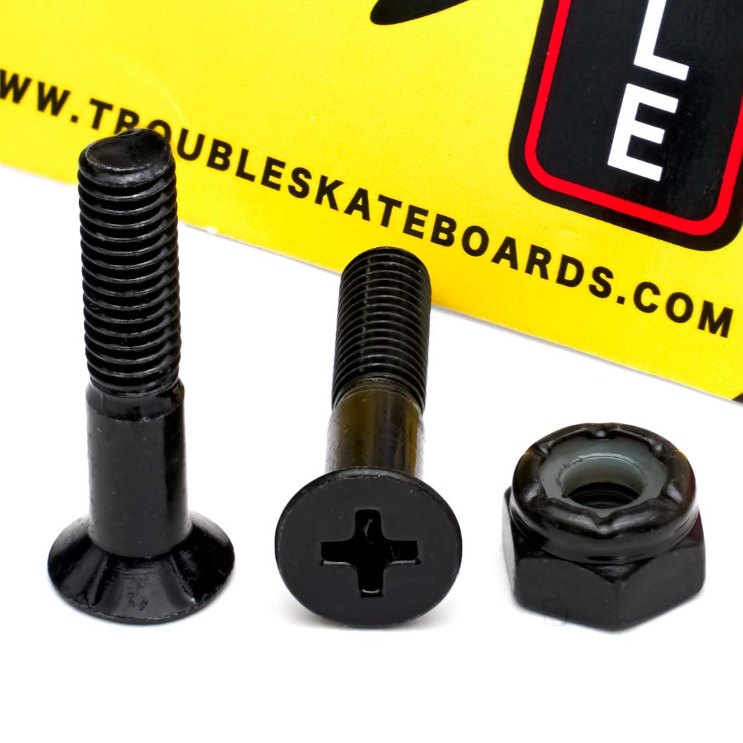 TROUBLE SKATEBOARDS Hardware Tool + Skateboard 1” Black Phillips Skate Hardware (H21)