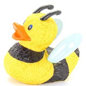 Wild Republic Rubber Duck, Bee, Gift for Kids, Great Gift for Kids and Adults, 4 inches, Bright Yellow