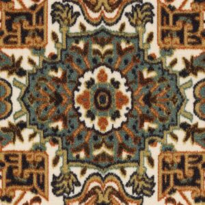 Antep Rugs Alfombras Oriental Traditional 3x5 Non-Skid (Non-Slip) Low Profile Pile Rubber Backing Indoor Area Rugs (Green, 3' x 5')