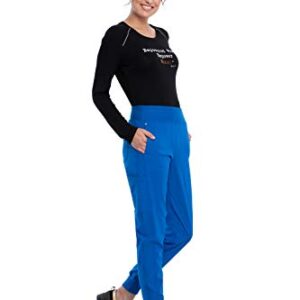 Cherokee iFlex Women's Mid Rise Jogger Scrub Pant, CKK071, Royal, 3XL