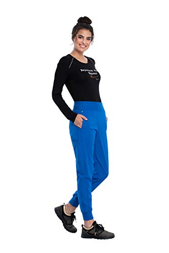 Cherokee iFlex Women's Mid Rise Jogger Scrub Pant, CKK071, Royal, 3XL