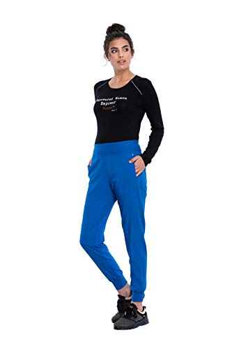 Cherokee iFlex Women's Mid Rise Jogger Scrub Pant, CKK071, Royal, 3XL