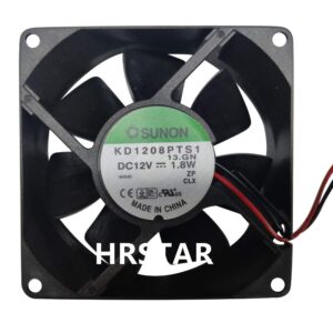 SUNON KD1208PTS1 12V 1.8W 8CM 80X80X25mm 2-Wire Chassis Power Cooling Fan