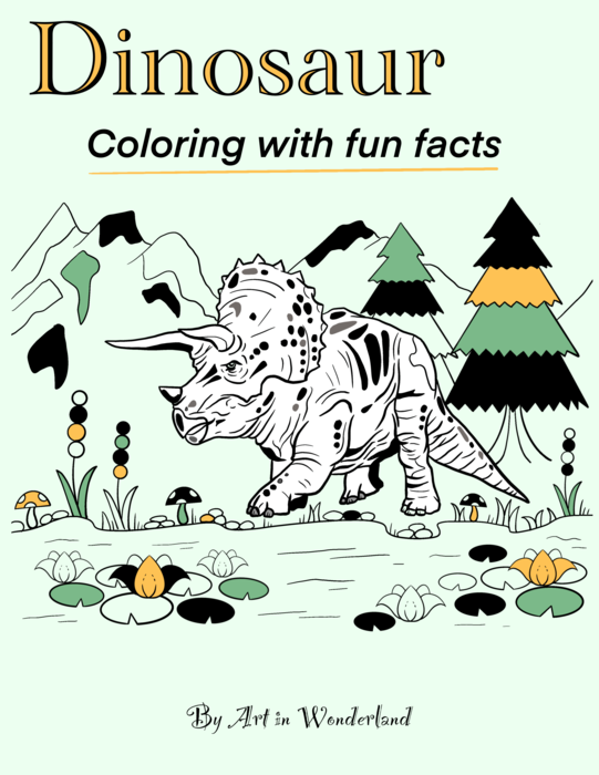 Dinosaur Printable Coloring Pages With Fun Facts