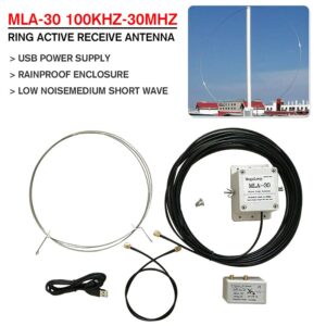 MLA-30 Loop Antenna Active Receiving Antenna 100kHz - 30MHz for Short Wave Radio