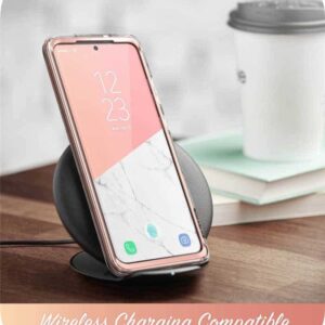 i-Blason Cosmo Series Case for Samsung Galaxy S20+ Plus 5G (2020 Release), Stylish Glitter Protective Bumper Case with Built-in Screen Protector (Marble)