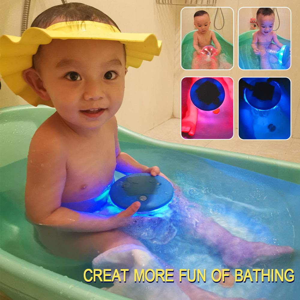 Bubble Generator Waterproof Baby Bath Lights for The Tub(RGB Lighting Modes) Water Light Show Colorful Bathtub Toy Lights