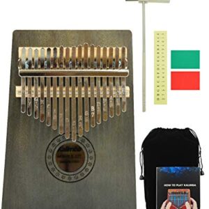 Kalimba Thumb Piano 17 Keys with Mahogany Portable African Mbira Gift for Kids Adult (Style2)